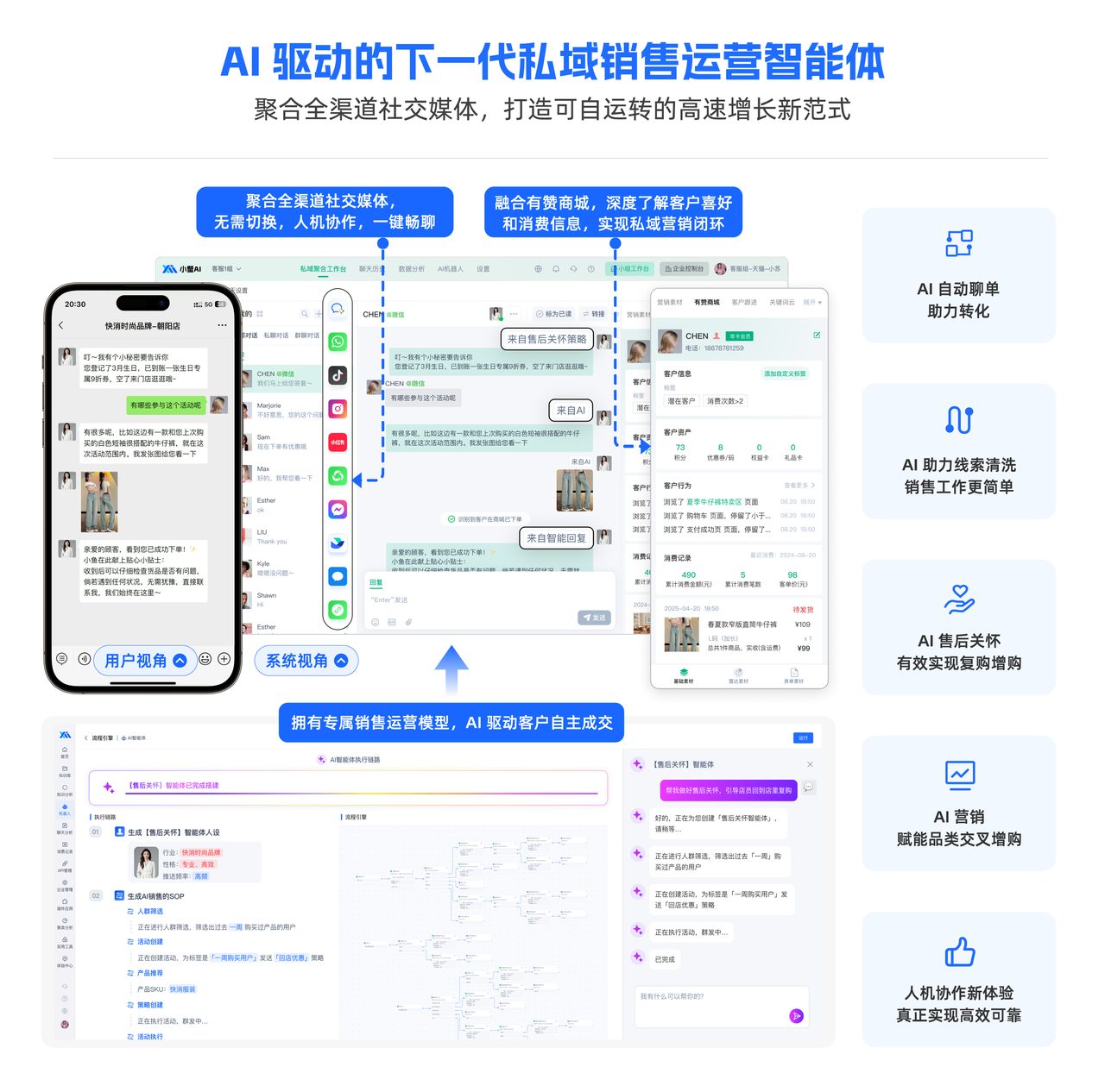 AI数字员工（手机版） 系统界面